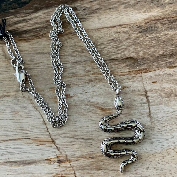 Dyrberg/Kern Mamba snake necklace with Swarovski crystal eyes - Picture 5 of 6
